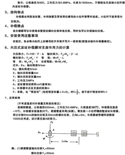<strong>小拉杆波紋補（bǔ）償器技術（shù）參（cān）數（shù）一</strong>